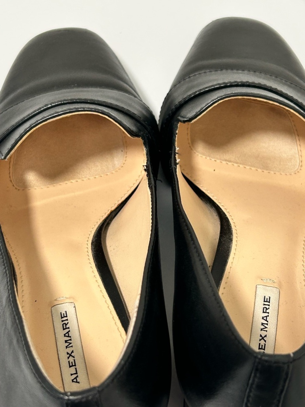 Alex Marie Block Heel Penny Loafers Black Size 7 - Picture 10 of 12